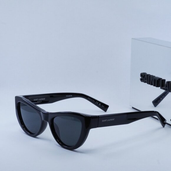 Final Price! Saint Laurent SL676 001 Shiny Black/Black Sunglasses - Picture 1 of 9